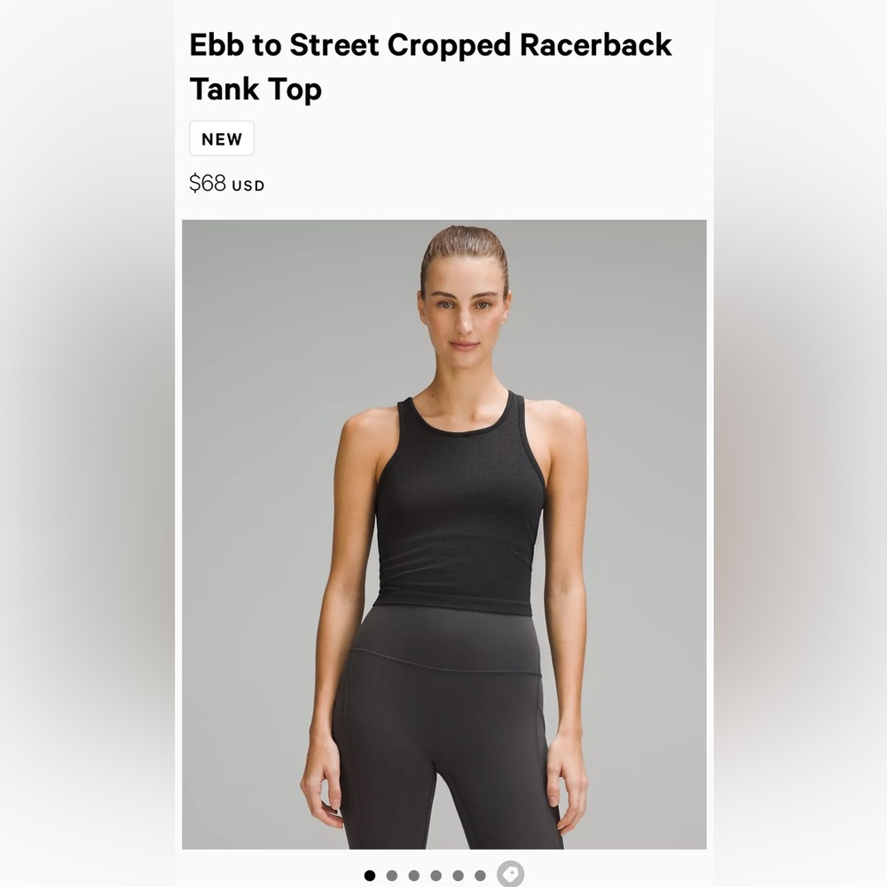 Ebb to Street Cropped racerback tank top